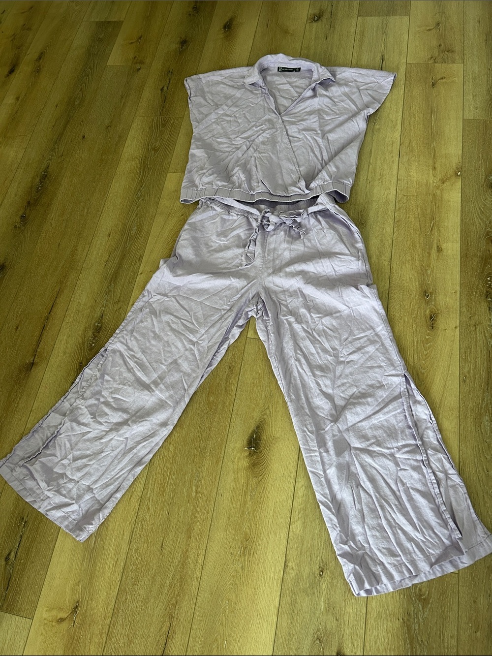 New York Company Cotton-Linen Lavender  Set - Sz. XL, Gently Used.